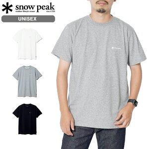 SNOW PEAK SP LOGO T SHIRT スノーピーク SP ロゴ Tシャツ ユニセックス トップス インナー 半袖 シンプル ワンポイント WHITE M.GREY BLACK 3色展開 TS-23SU001 【追跡可能メール便・日時指定不可】