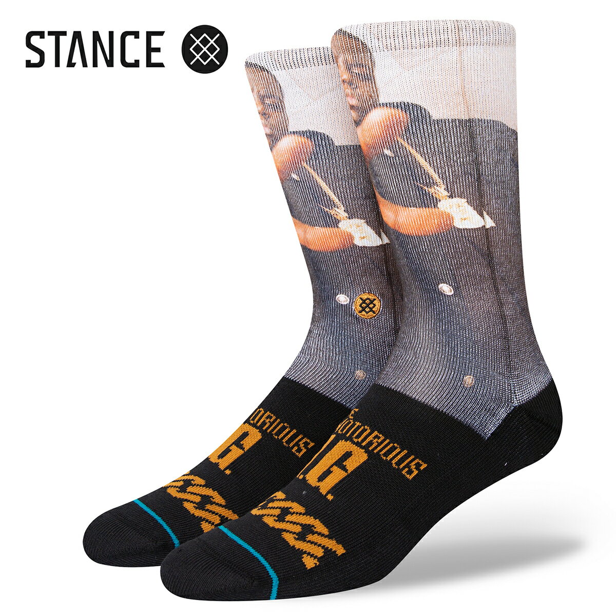 STANCE SOCKS X NOTORIOUS B.I.G. THE KING OF NY スタンス ソックス ノトーリアス B.I.G. キング・オブ・ニューヨーク メンズ 靴下 BLACK ブラック A555D22THE#BLK 