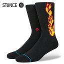 STANCE SOCKS FLAMMED スタンス ソックス フレイムド チッパ・ウィルソン メンズ 靴下 BLACK ブラック 【CHIPPA WILSON】 A556D22FLA#BLK 【追跡可能メール便・日時指定不可】