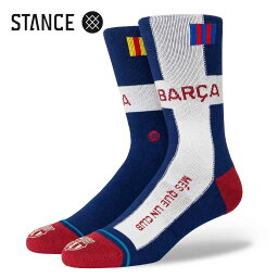 STANCE SOCKS FCB CROSS スタンス ソックス FCバルセロナ クロス NAVY a558d21fcc 【追跡可能メール便・日時指定不可】