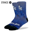 STANCE SOCKS DODGERS DYE スタンス ソックス ドジャース ダイ メンズ レディース 靴下 A556A25DOD【追跡可能メール便・日時指...