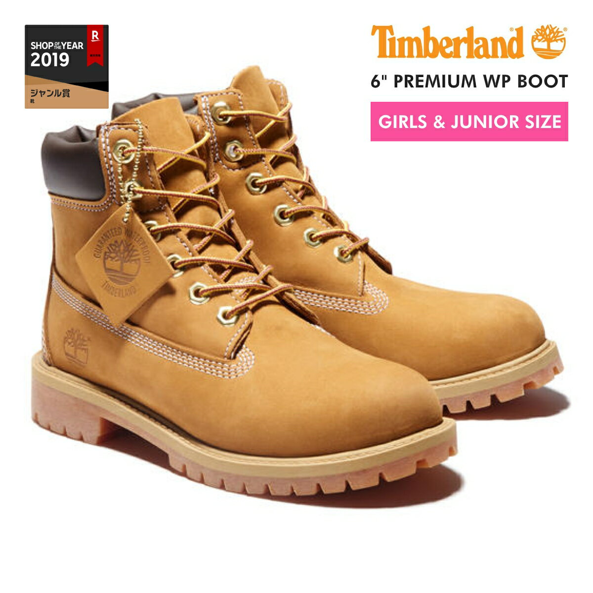 15̂  TIMBERLAND 6inch PREMIUM BOOT eBo[h 6C` v~A u[c JUNIOR'S WEHAT No.12909 fB[X