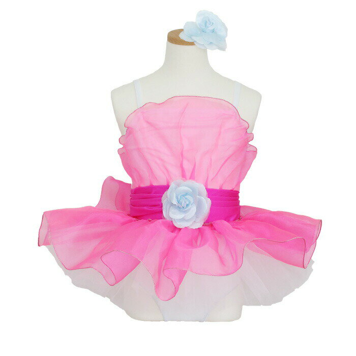 【バレエ衣裳売り切りセール】 【ページ掲載の在庫限り/取り寄せ不可】 オーガンジーフラワーチュチュ 【土日祝出荷不可】 蛍光ピンク 【レオタード 子供 子ども ...