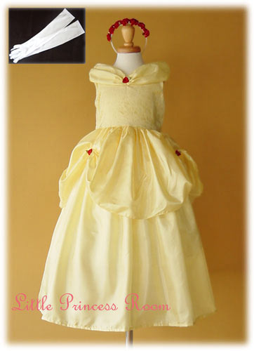 ＜美女と野獣＞ バラのカチューシャ・手袋つき 子供用♪これで完璧☆プリンセスセット！