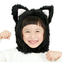 <もふもふにゃんにゃん 黒>【アニマル 動物 ねこ コスプレ コスチューム キャラクター パーティー イベント グッズ 記念写真 写真撮影 お遊戯会 もこもこ ふわふわ 撮影小物 男女兼用 男の子 女の子 パーティーグッズ どうぶつ クリスマス】【楽ギフ_包装】