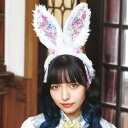 和柄カチューシャ 白うさぎ 909484 【子供 キッズ 大人 カチューシャ アニマル 動物 うさぎ うさ耳 ラビット かわいい もこもこ ふわふわ 映え コスプレ 撮影衣装 写真撮影 干支 コスチューム】【 最強翌日配送 】