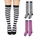 ワンダーランド ボーダーニーハイソックス 2color 【アリス コスプレ キッズ 子ども ジュニア 大人 コスチューム 衣装 かわいい コーディネート お遊戯...