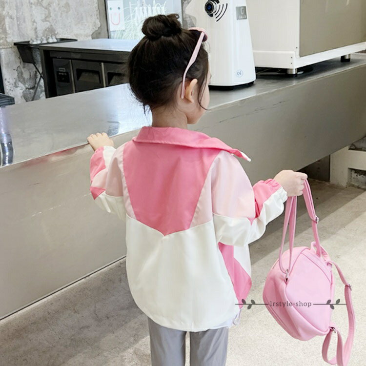 女の子 子供服 キッズ アウター フードなし ジャケット ウィンドブレーカー ジャン...
