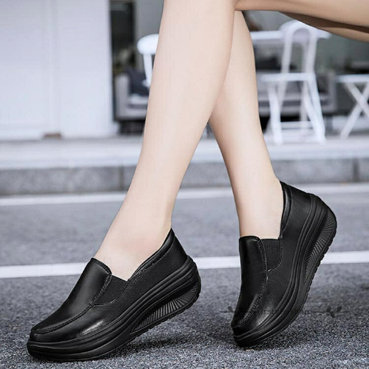 【楽天スーパーSALE】ナースシューズ 看護師 疲れにくい靴 足にやさしい コンフォートシューズ 厚底 立ち仕事 動きやすい 幅広設計 静音 白 黒 レディース 疲れにくい スリッポン 歩 lrstyle-shop-10015446 LR-shop楽天市場店 サンプル画像2