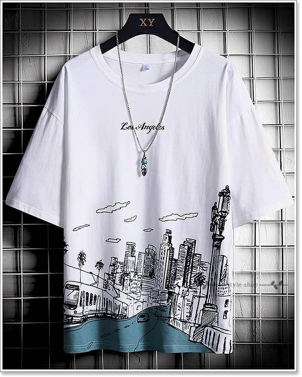 Rakuten - メンズ クルーネック 半袖 Vネック カットソー Tシャツ 五分袖 七分袖 柄 大きいサイズ 夏 カットソー パーカー アメカジ ボーダー ロゴT ラグラン