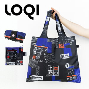 メール便 送料無料 LOQI ローキー エコバッグ【折り畳み 折りたたみ loqi ショッピングバッグ ショッパー エコバック サブバッグ レジカゴ トート ナイロン レディース メンズ かばん 鞄 大容量 マザーズバッグ 正規品 コンビニサイズ マチ広 ポイント10倍 】ハロウィン