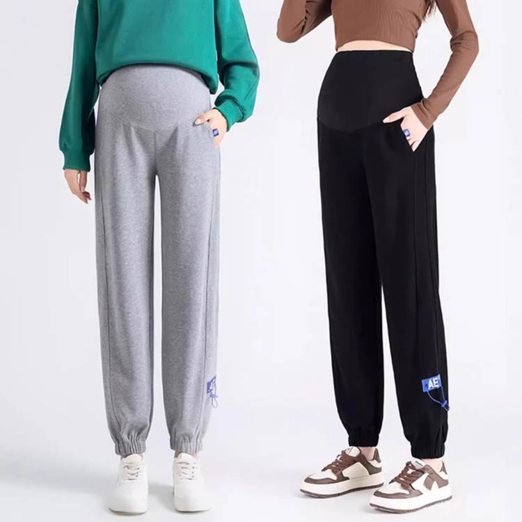 マタニティ 秋冬 リラックススタイル 春 マタニティパンツ マタニティ マタニティ 妊婦 出産準備 マタニティパンツ パンツ ルームウェア 産前産後 ジョガーパンツ マタニティウェア パンツ ズボン マタニティ パンツ スポーツウェア 10分丈 イージーパンツ 春 秋 2