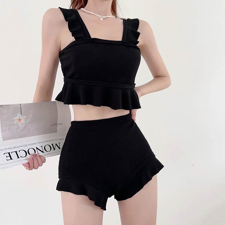 タンキニ レディース ビキニ ハーフパンツ 水着 水着 体型カバー 可愛い 体型カバー 上下セット ラッシュガード 無地 トレンド オーバーサイズ タンキニ セパレート オシャレ 上下セット セクシー 旅行 温泉 レディース レディース水着 黒 20代 30代 40代 ママ水着