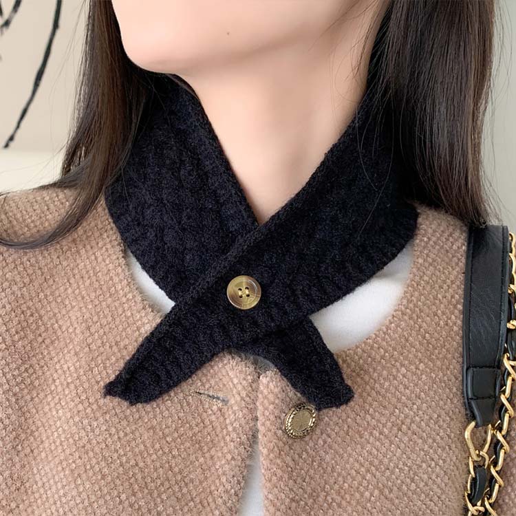 ミニマフラー 秋冬 おしゃれ かわいい ニット あったか 短い 防寒 レディース マフラー 襟巻き ファッション スカーフ マフラー 差し込み 子供 ネックウォーマー コンパクト 配色 簡単 通すだけ 贈り物 クリスマス ギフト