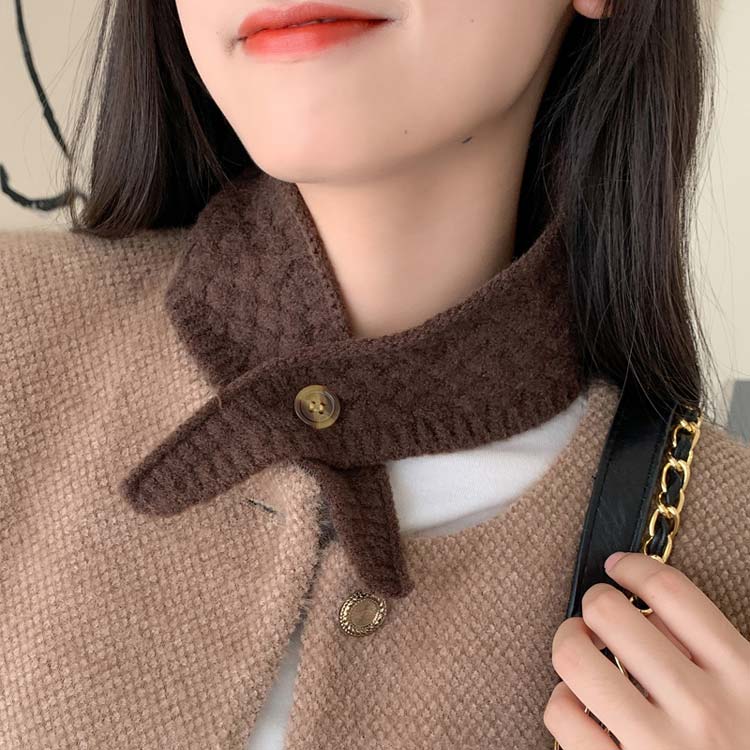 ミニマフラー 秋冬 おしゃれ かわいい ニット あったか 短い 防寒 レディース マフラー 襟巻き ファッション スカーフ マフラー 差し込み 子供 ネックウォーマー コンパクト 配色 簡単 通すだけ 贈り物 クリスマス ギフト