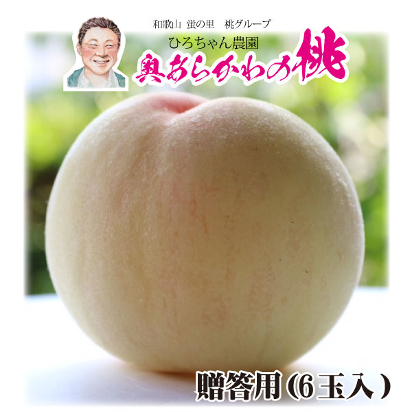 和歌山 桃 あらかわ お中元 ギフト 贈答用6玉入り ひろちゃん農園 山田博文さんより直送 御中元 あら川 あら川の桃 荒川 モモ エコファーマー 7月10日頃から発送予定のサムネイル