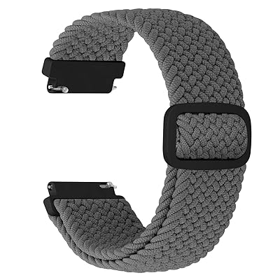 ユニバーサル時計バンド 20mm 22mm 編組交換用時計ストラップ、調節可能な編組時計ストラップ ソフトナイロンループ クイックリリースストラップ Samsung、Huawei、その他の男性と女性用スマートウォッチ用 ユニバーサル時計バンド 20mm 22mm 編組交換用時計ストラップ、調節可能な編組時計ストラップ ソフトナイロンループ クイックリリースストラップ Samsung、Huawei、その他の男性と女性用スマートウォッチ用