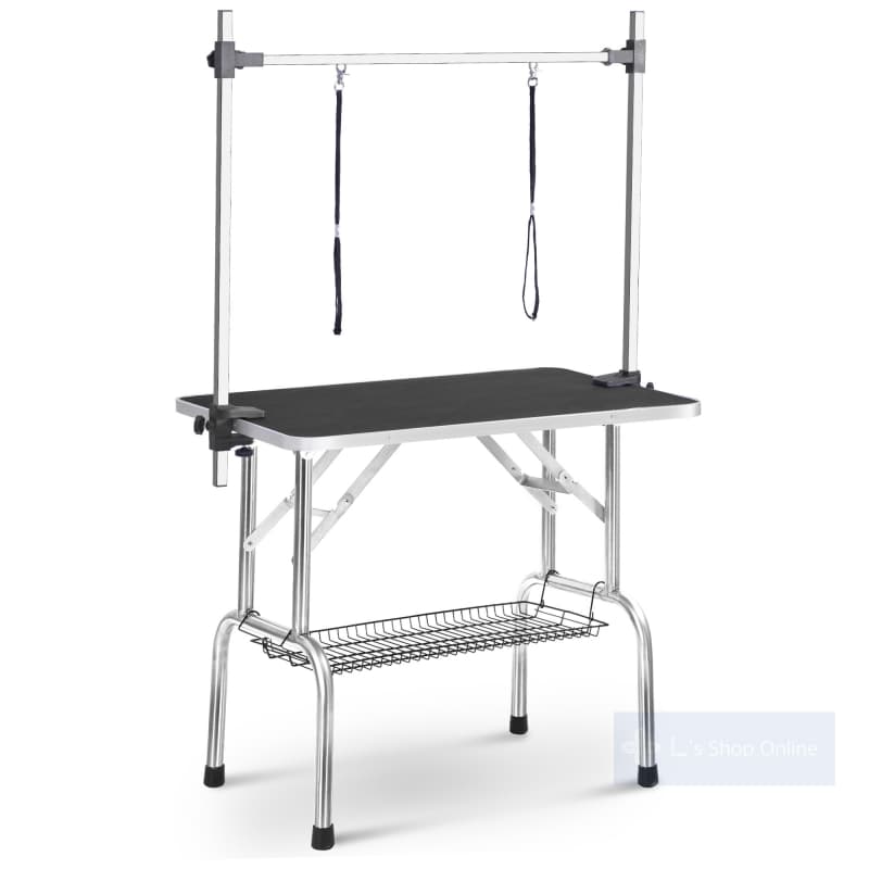 トリミングテーブル 折りたたみ トリミング台 H型アーム棒 頑丈型 多頭 トリミング 折り畳み ペット用 ..