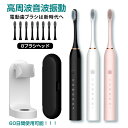 電動歯ブラシ 替えブラシ8本付き 音波式 超音波 電動ハブラシ 歯ブラシ 電動 静音 強力 防水 おしゃれ 携帯 ポータブル usb充電式 電動歯ぶらし 音波歯...