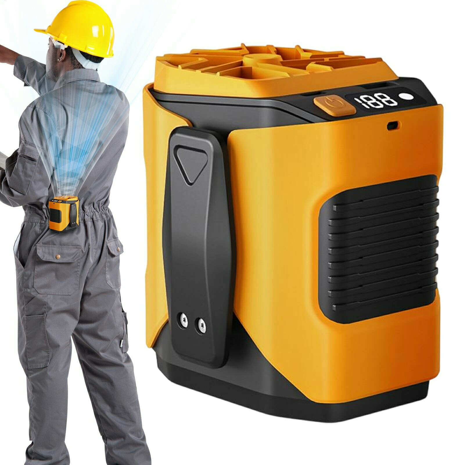 腰掛け扇風機 冷却 2025 扇風機 腰掛け 強力 携帯 6000mAh大容量 腰掛けファン 軽い 軽量 ベルト ベル..