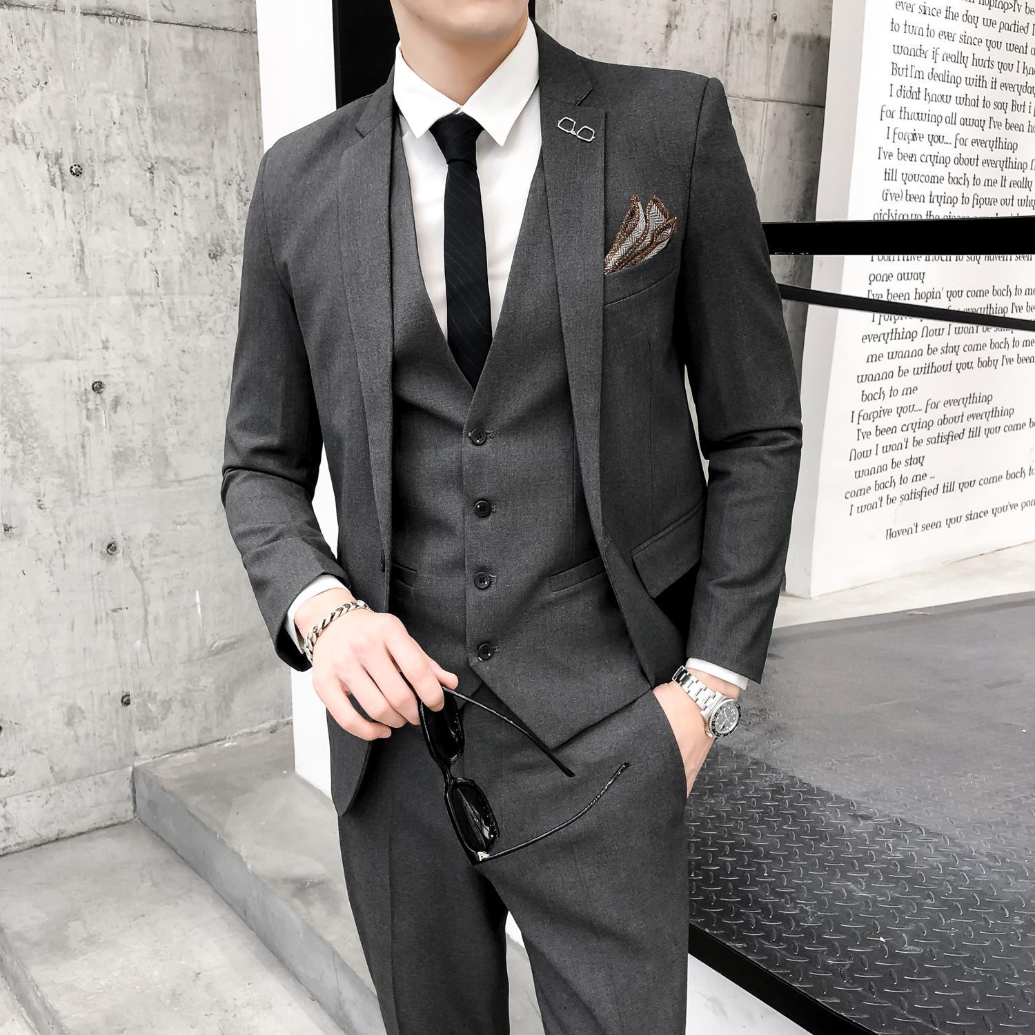 紳士服 メンズスーツ 就職スーツ ビジネススーツ スーツ セットアップ 上下セット レギュラースーツ スリムスーツ メンズ 男 長袖 3点セット ジャケット+パンツ+ベスト 結婚式 パーティー 卒業式 入学式 通勤 ストライプ柄 営業マン 礼服 無地 着心地良い オールシーズン