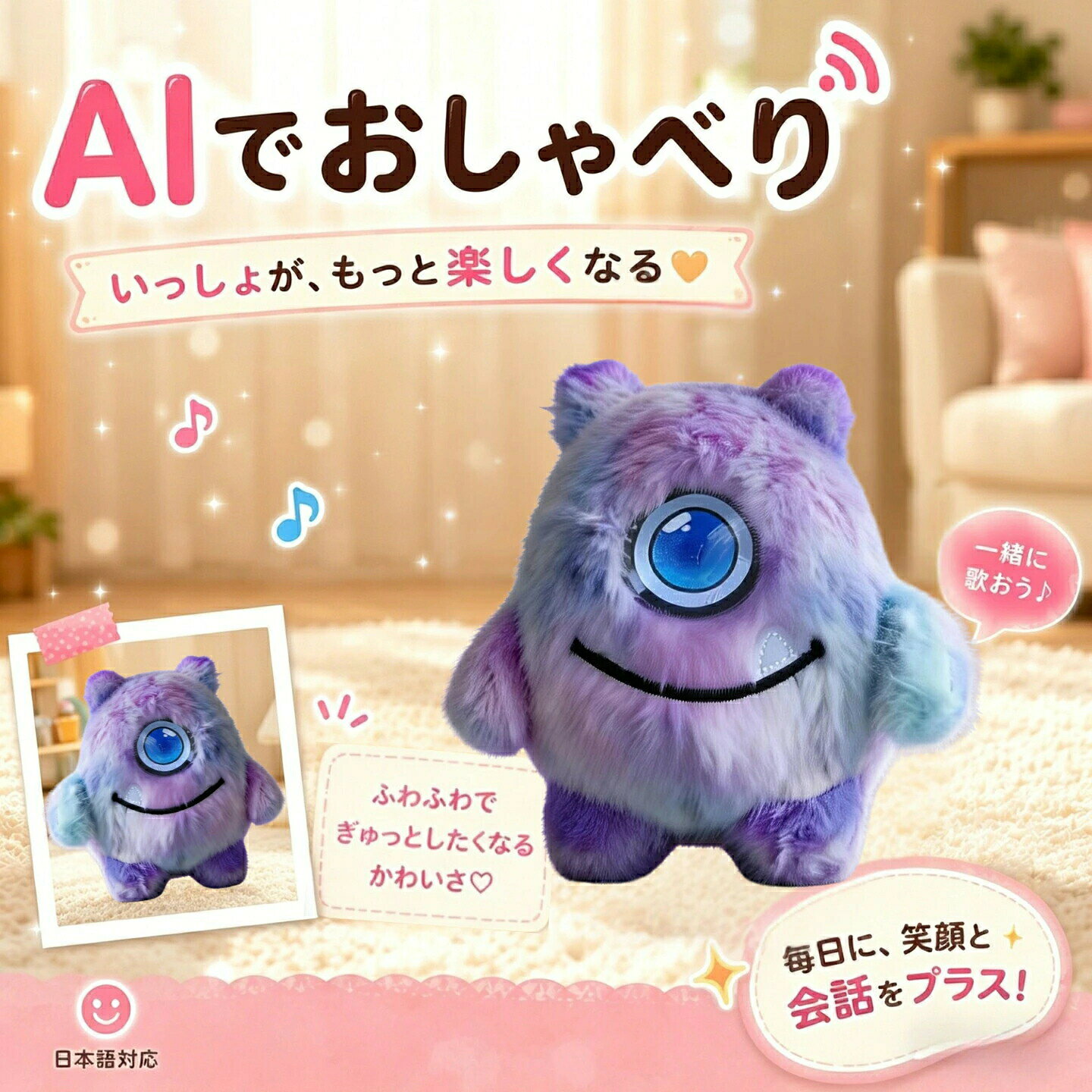 【2026最新款】AIロボット AIペット 電子ペット しゃべる ぬいぐるみ おもちゃ 知育玩具 英語 学習 癒しグッズ プレゼント 子供 誕生日 クリスマス ChatGPT対応 スマホ連動 手のひらサイズ 次世代AIペット しゃべる 66言語対応 一人暮ら【最大2000円OFFクーポ！送料無料】まるで家族！66ヶ国語対応の最新AI搭載。なでると喜ぶ魔法の相棒。専用アプリで性格もカスタマイズ可能 子供の知育から大人の癒しまで大活躍！01. 中身は超賢いAI頭脳！ChatGPTなどの最新AI大模型を搭載。決まった言葉を返すだけの録音おもちゃとは違い、文脈を理解して無限の会話が楽しめます。子供の「なぜ？なに？」にも即座に回答し、大人には良き相談相手になります。02. 遊びながら楽しく英語学習なんと66ヶ国語に対応！ネイティブな発音で、自然に語学力がアップします。小さなお子様の「初めての英語」の練習相手にぴったり。高額な英会話教材の代わりにもなる、最高の知育玩具です。03. なでると喜ぶ究極の癒し効果体に隠しスイッチを搭載。ふわふわの毛並みをなでると、愛らしい反応が返ってきたり、目の色が変化したりします。疲れた心に寄り添う、あなただけの専属セラピストとして活躍します。04. スマホで性格までカスタマイズ専用アプリと連携すれば、キャラクターの変更や音声調整が自由自在。今日はどんな性格にする？その日の気分に合わせて、相棒のキャラクターを変えられます。本商品は、電波法令で定められている技術基準に適合していることを証明する技適マークが貼付されていない無線機器であり、日本国内で使用する場合は、電波法違反になるおそれがございます。ご使用の際には、十分ご注意いただきますようお願いいたします。【2026最新款】AIロボット AIペット 電子ペット しゃべる ぬいぐるみ おもちゃ 知育玩具 英語 学習 癒しグッズ プレゼント 子供 誕生日 クリスマス ChatGPT対応 スマホ連動 手のひらサイズ 次世代AIペット しゃべる 66言語対応 一人暮ら【最大2000円OFFクーポ！送料無料】まるで家族！66ヶ国語対応の最新AI搭載。なでると喜ぶ魔法の相棒。専用アプリで性格もカスタマイズ可能 子供の知育から大人の癒しまで大活躍！01. 中身は超賢いAI頭脳！ChatGPTなどの最新AI大模型を搭載。決まった言葉を返すだけの録音おもちゃとは違い、文脈を理解して無限の会話が楽しめます。子供の「なぜ？なに？」にも即座に回答し、大人には良き相談相手になります。02. 遊びながら楽しく英語学習なんと66ヶ国語に対応！ネイティブな発音で、自然に語学力がアップします。小さなお子様の「初めての英語」の練習相手にぴったり。高額な英会話教材の代わりにもなる、最高の知育玩具です。03. なでると喜ぶ究極の癒し効果体に隠しスイッチを搭載。ふわふわの毛並みをなでると、愛らしい反応が返ってきたり、目の色が変化したりします。疲れた心に寄り添う、あなただけの専属セラピストとして活躍します。04. スマホで性格までカスタマイズ専用アプリと連携すれば、キャラクターの変更や音声調整が自由自在。今日はどんな性格にする？その日の気分に合わせて、相棒のキャラクターを変えられます。5