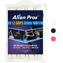 Alien Pros テニスラケットグリップテープ（12グリップ）? プレカット、ドライタイプのテニスグリップ ? テニスオーバーグリップテープ、テニスラケット ? ラケットに巻いて、高性能にしましょう（12グリップ,ホワイト）