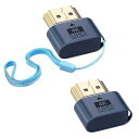 Duttek 4K HDMIダミープラグ2個、HDMI EDIDエミュレーター、仮想モニターディスプレイエミュレーター ヘッドレスゴーストアダプターは、コンピュータデスクトップ用に4K HDRおよびHDMI2.0解像度をサポートします。LEDライトな(2)