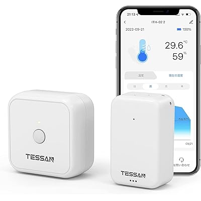 bluetooth温湿度計 TESSAN 温度計 湿度計 デジタル 高精度 wifiハブ付き 気温湿度計 Alexa/Google Assistantに対応 梅雨 熱中症対策 爬虫類 赤ちゃん用