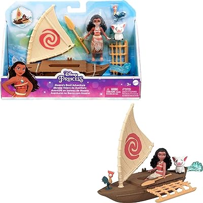 モアナと伝説の海 モアナ Small Doll Boat ボート Playset