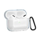 【2024改良モデル】JSFOYU ケース AirPods Pro 用 ケース AirPods Pro 保護カバー 装着充電可能 TPU素材 全面保護 落下防止 キズ防止 耐衝撃 防塵 軽量 エアーポッズ プロ カバー (AirPods Pro,クリ(2)