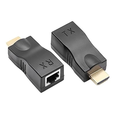 HDMIƥ HDMI to RJ45 HDMIĹ HDMI TX/RX 4K2K 1080P 3D CAT 5E/6LAN ͥåȥץ 30M HDMI (֥å)