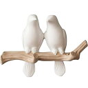 IKENOKOI壁掛けフック ウォールハンガー 北欧風 鳥 壁飾り インテリア 服/鞄/傘/帽子掛け(鳥2羽)