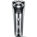 ひげそり 電動 シェーバー メンズ 【2024革新型・パワー革命】 低騒音 IPX7防水 360°ヘッド 電気シェーバー 回転式 27枚刃 電動シェーバー 乾湿両用 髭剃り 電動 メンズシェーバー 安心ロック機能 電動髭剃り トリマー付き 長持ちバッ(3)