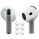 Seltureone【3ペア】AirPods 4 イヤーピース 2024 フィット感 滑り止め ソフトシリコンゴム 分離可能 Airpods 4交換用イヤーチップ (ホワイト)(2)