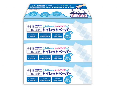 Rakuten - ソフィアタッチエコ　シートタイプトイレットペーパー100組×3個