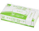 【数量限定お試し価格】エコソフトグローブ(プラスチック手袋)パウダーイン Mサイズ 100枚