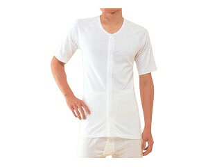 ワンタッチ肌着　紳士用前開き5分袖