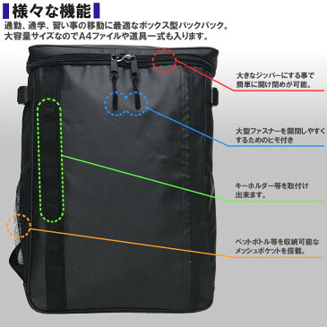 【あす楽対応】スポーツ ボックス型リュックサック ライナースポーツオリジナル バックパック デイパック リュック バック バッグ スクエア 四角 LSBAG004