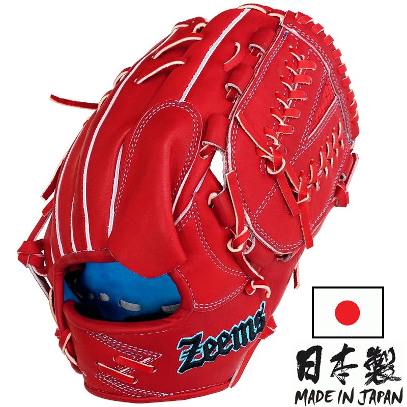 【あす楽対応】ジームス 野球 軟式グラブ グローブ 三方親 投手用 右投げ用 Zeems 日本製 限定 部活 軟式野球 中学生〜大人用 SV523PBN-ROR-SAX