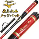 【あす楽対応】【1本入れバットケース付き】ブラック×レッド ミズノプロ 野球 木製 ノックバット オリジナルデザイン 91cm 平均550g ラッピング不可 B...