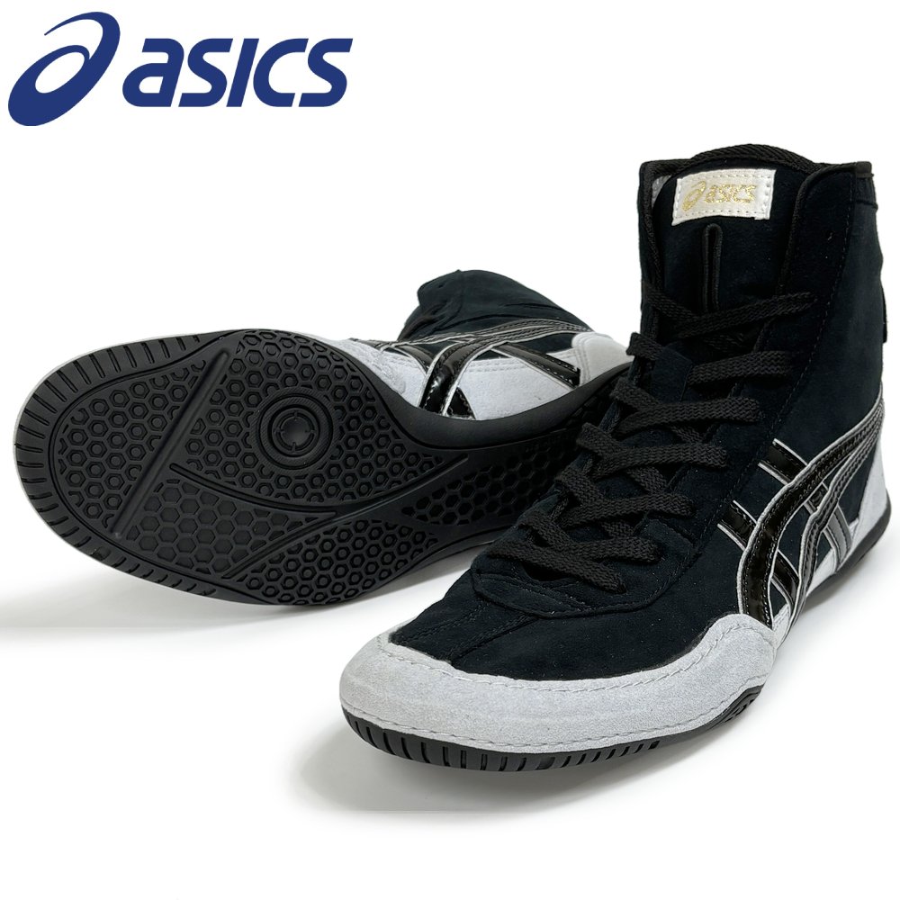 【サイズ交換送料無料】アシックス asics レスリングシューズ 1083A001 ライナースポーツオリジナルデザイン ボクシングシューズ ブラック×グレー A...