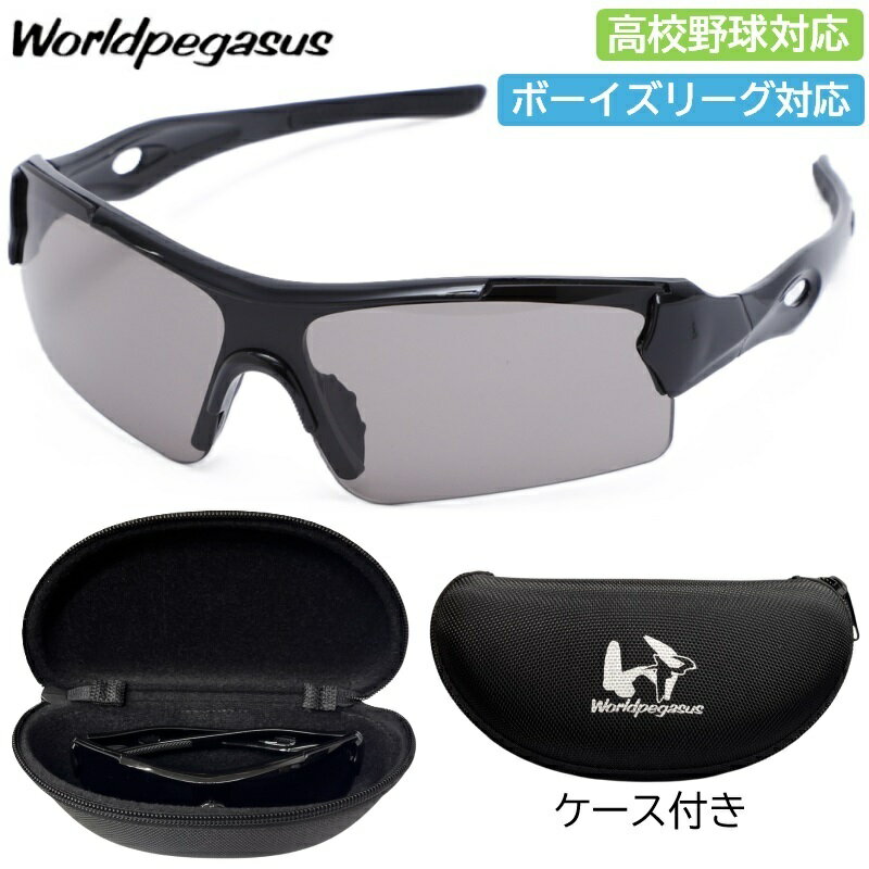 ワールドペガサス 野球 サングラス 高校野球 ボーイズリーグ ルール対応 ケース付き WORLD　PEGASUS WP-SET01