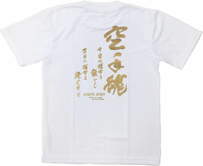 【即発送】送料無料 空手Tシャツ 『空手魂』 背面プリント ライナースポーツオリジナル karateda 130 140 150 S M L LL 3L 3