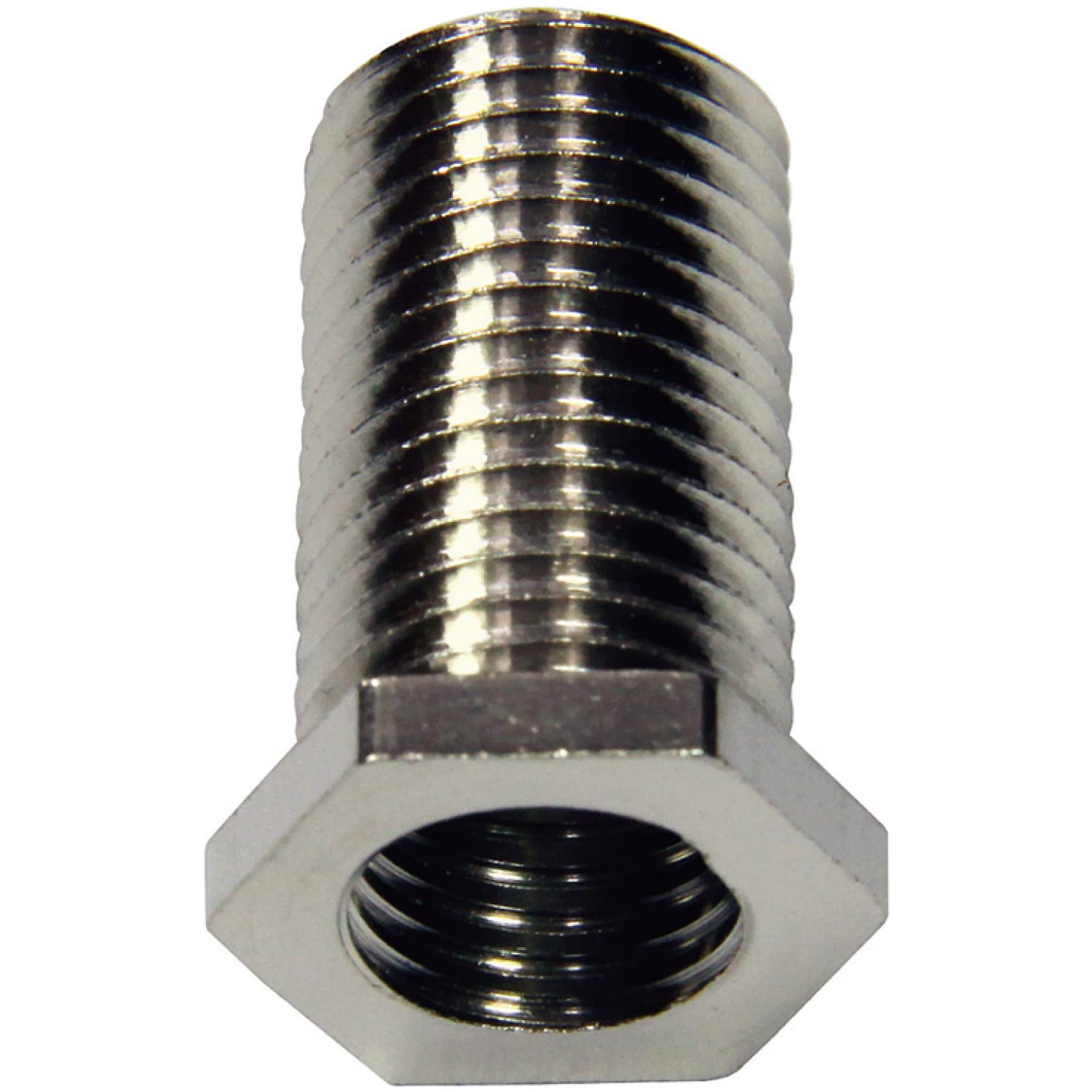 ・仕上げ:クロームメッキ ・長さ:22mm(ネジ部20mm) ・材質:真鍮 ・シフトノブ側口径:12×1.25 ・シフトレバー側口径:10×1.5