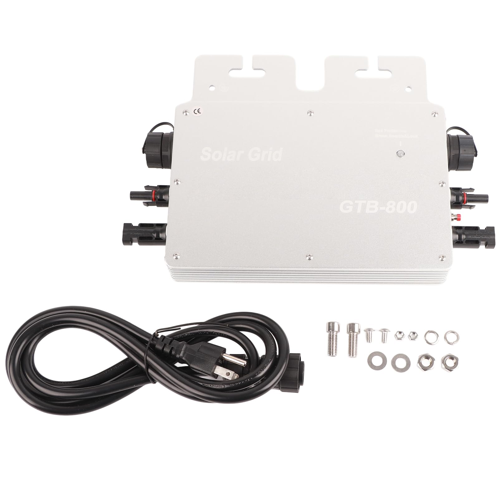 800W グリッドタイソーラーマイクロインバーター IP65防水 MPPT WiFi APP制御 アル...