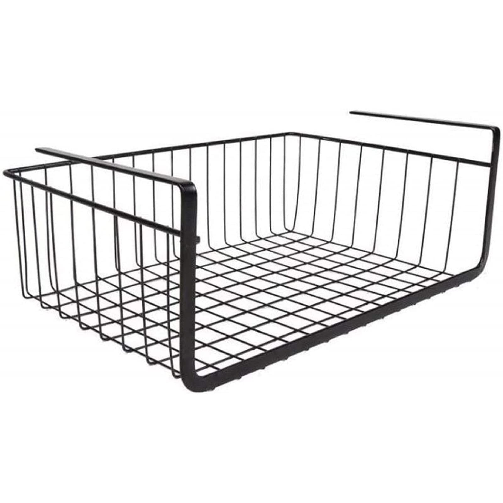 ・サイズ:41×26×14.5cm ・カラー:ブラック ・耐荷重:5kg ・適用棚厚:0.5~3cm ・表面処理:焼付け塗装 ・素材:スチール