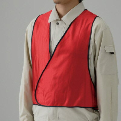 379-413エコノミーベスト赤　胴囲80〜104cm【代引き不可】