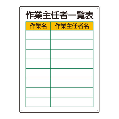 Rakuten - 808-30作業主任者職務板　作業主任者一覧表【代引き不可】