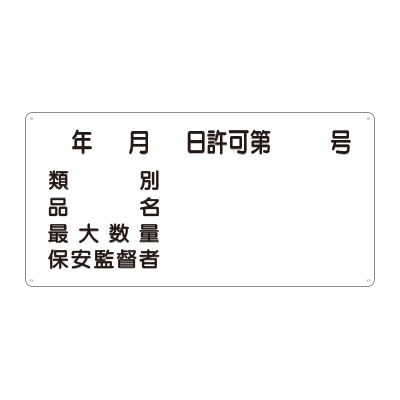 Rakuten - 828-61危険物標識　年　月　日許可…横【代引き不可】